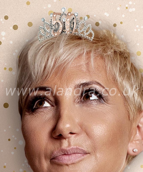 50th Gold Boxed Birthday Tiara